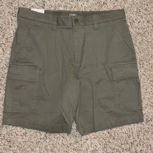 Croft & Barrow Men's Cargo Shorts Olive Size 36 Cotton  Blend